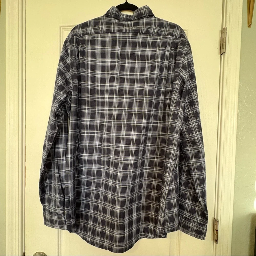 NWT Polo by Ralph Lauren Men’s Button Down Dress Shirt Blue Plaid 100% Cotton
